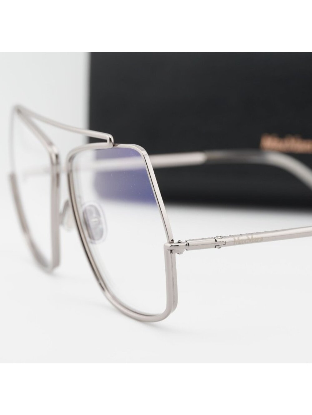 Max Mara MM5118-B 014 Butterfly Eyeglasses 58mm - Silver - Picture 3 of 11